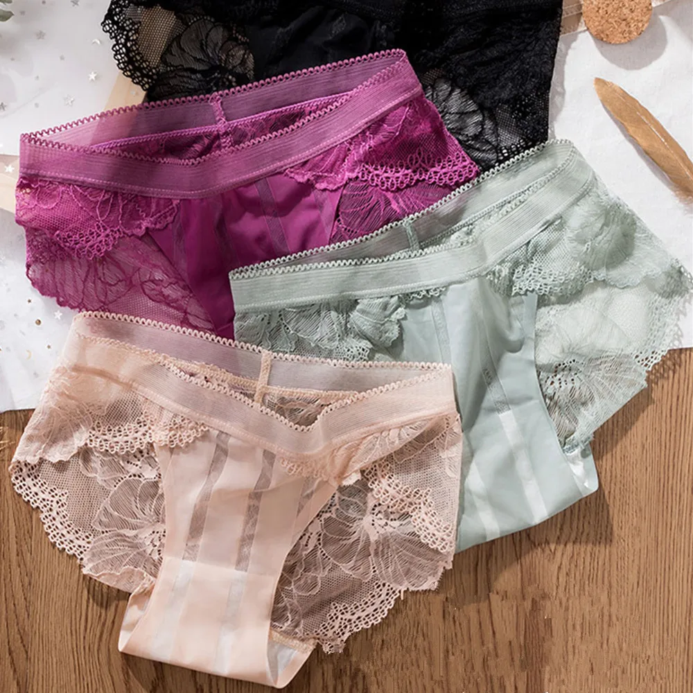 3pcs Sexy Lace Panties For Women Underwear Fashion Panty Lingerie Breathable Hollow Out Briefs Low-Rise Panties Female Underwear
3pcs Sexy Lace Panties For Women Underwear Fashion Panty Lingerie Breathable Hollow Out Briefs Low-Rise Panties Female Underwear