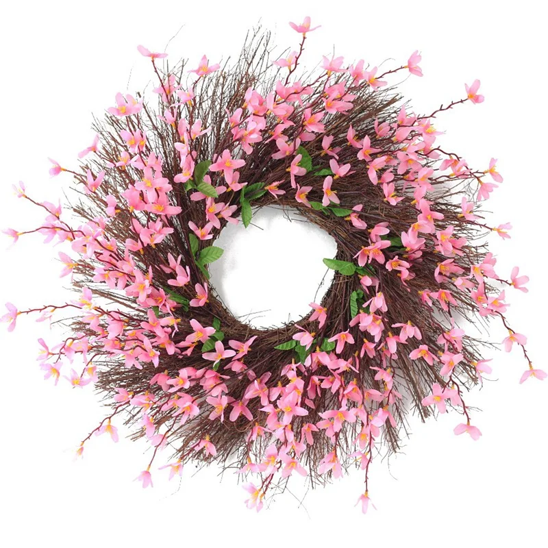 New Artificial Flowers Pink Jasminum Wreath Spring Wreath for Front Door Wreath for Front Door Wall Wedding Party Home Decor
New Artificial Flowers Pink Jasminum Wreath Spring Wreath for Front Door Wreath for Front Door Wall Wedding Party Home Decor