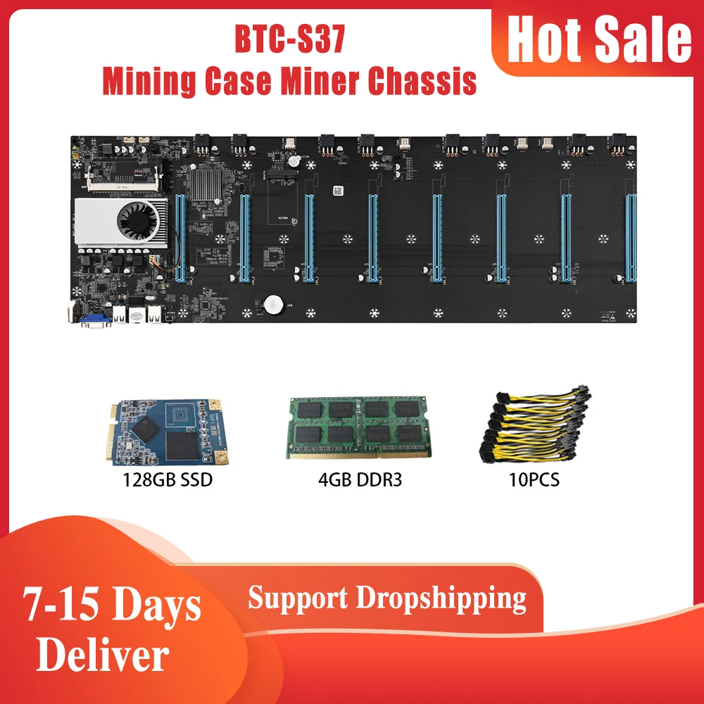 BTC-S37 материнская плата 8CPU Биткоин криптоэтериум Майнинг с 4/8GB DDR3 128GB MSATA SSD 10X 8Pin кабель питания
BTC-S37 материнская плата 8CPU Биткоин криптоэтериум Майнинг с 4/8GB DDR3 128GB MSATA SSD 10X 8Pin кабель питания