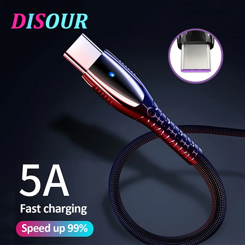 DISOUR 5A Super Charge Cable With LED lights Denim Cable Micro USB Type C Fast Charging For iPhone Xiaomi Huawei Samsung
DISOUR 5A Super Charge Cable With LED lights Denim Cable Micro USB Type C Fast Charging For iPhone Xiaomi Huawei Samsung