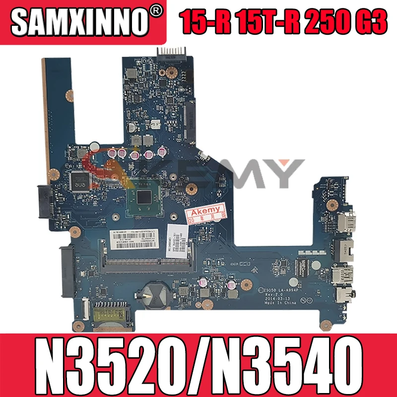 760787-001 788287-501 для HP 15-R 15-R011DX Материнская плата ноутбука ZS050 LA-A994P с N3520/3540 Quad core Процессор 100% полностью протестирована
760787-001 788287-501 для HP 15-R 15-R011DX Материнская плата ноутбука ZS050 LA-A994P с N3520/3540 Quad core Процессор 100% полностью протестирована