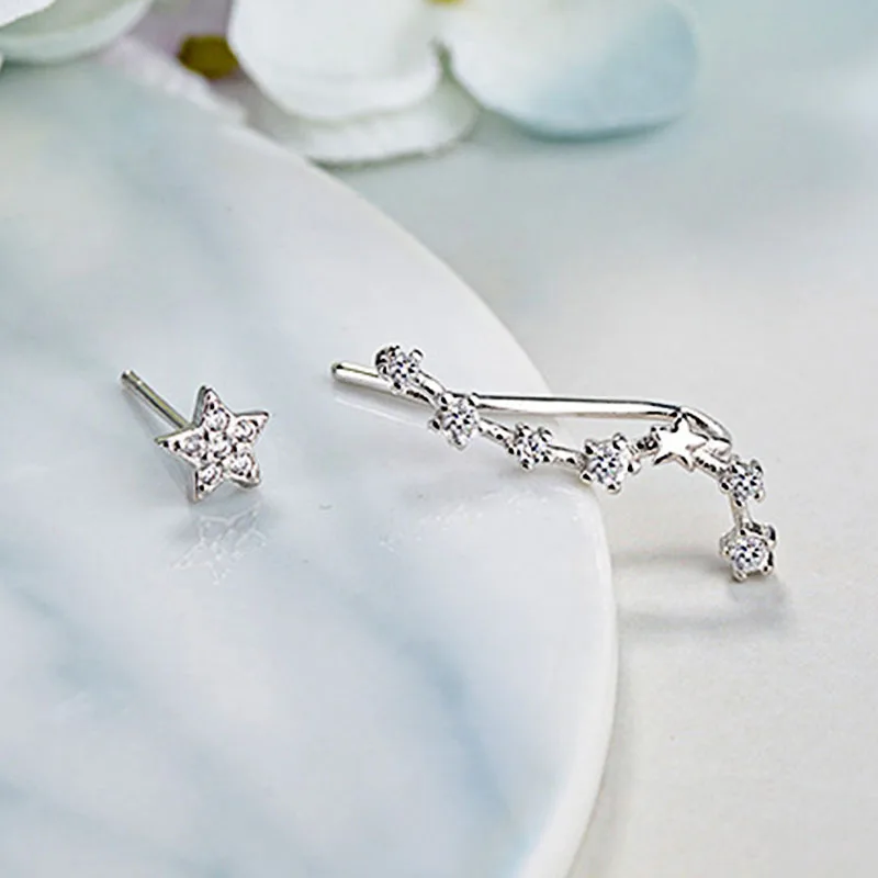 XIYANIKE 925 Sterling Silver New Fashion Asymmetry Star Stud Earring for Women Simple Geometric Handmade Jewelry Prevent Allergy
XIYANIKE 925 Sterling Silver New Fashion Asymmetry Star Stud Earring for Women Simple Geometric Handmade Jewelry Prevent Allergy