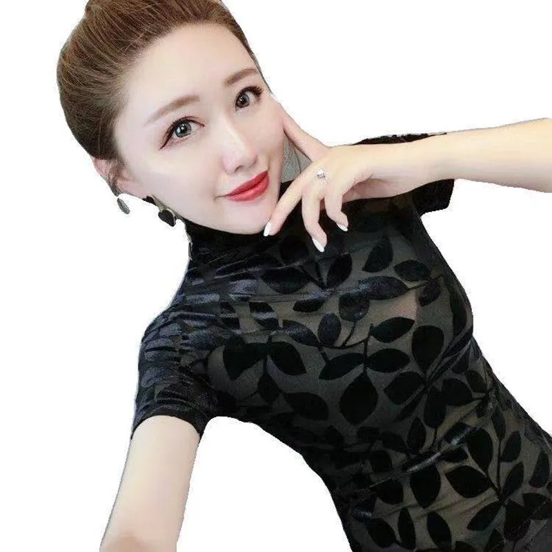 Short-Aleeved 2021 New Spring And Summer Mesh Top T-Shirt V-Neck Bottoming Shirt Perspective Sexy Pullover
Short-Aleeved 2021 New Spring And Summer Mesh Top T-Shirt V-Neck Bottoming Shirt Perspective Sexy Pullover