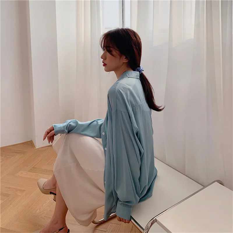 New 2021 Summer Women Shirt Office Lady Blouse Solid Turn-down Collar Casual Female Shirt Loose Full Sleeve Elegant Leisure Tops
New 2021 Summer Women Shirt Office Lady Blouse Solid Turn-down Collar Casual Female Shirt Loose Full Sleeve Elegant Leisure Tops