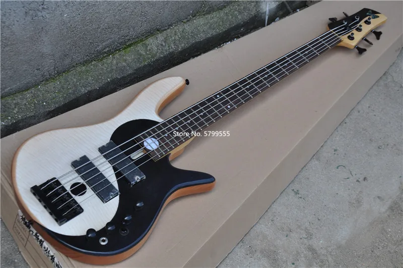 High-end custom 5 string bass guitar, tiger maple veneer, black accessories, active pickup, free delivery
High-end custom 5 string bass guitar, tiger maple veneer, black accessories, active pickup, free delivery