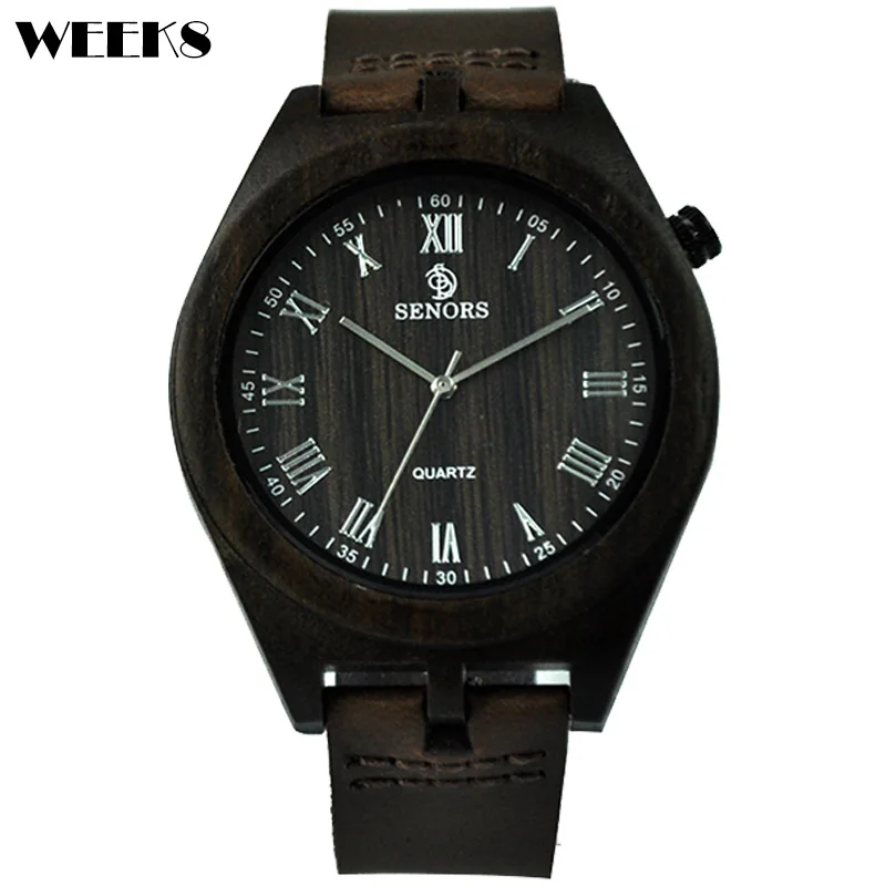 Natural Bamboo Wood Watch for Men Women Soft Leather Strap Quartz Ebony Wooden Watches Simple Vintage Style Roman Numeral Clock
Natural Bamboo Wood Watch for Men Women Soft Leather Strap Quartz Ebony Wooden Watches Simple Vintage Style Roman Numeral Clock