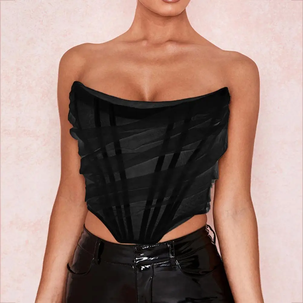 80% Hot Sales!!! Crop Top Strapless Sleeveless Sexy Strapless Mesh Corset for Party
80% Hot Sales!!! Crop Top Strapless Sleeveless Sexy Strapless Mesh Corset for Party