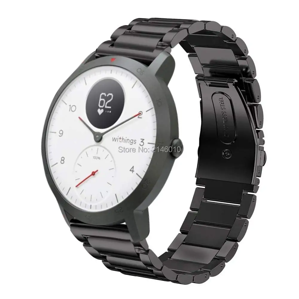 20 мм ремешок для наручных часов из нержавеющей стали браслет Nokia Withings Steel HR 36 40