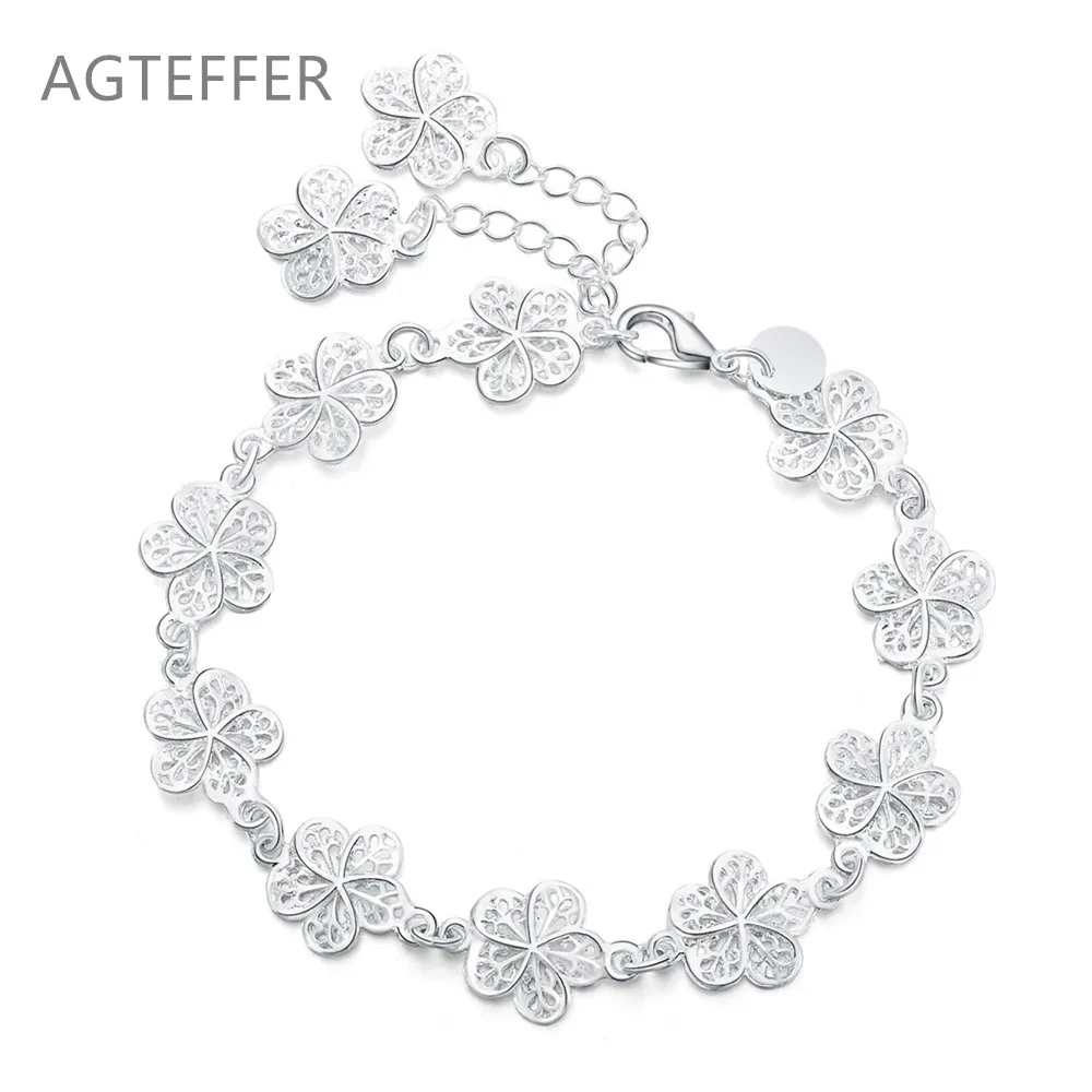 AGTEFFER 925 Sterling Silver Full Flower Bracelet For Women Wedding Engagement Party Fashion Jewelry
AGTEFFER 925 Sterling Silver Full Flower Bracelet For Women Wedding Engagement Party Fashion Jewelry