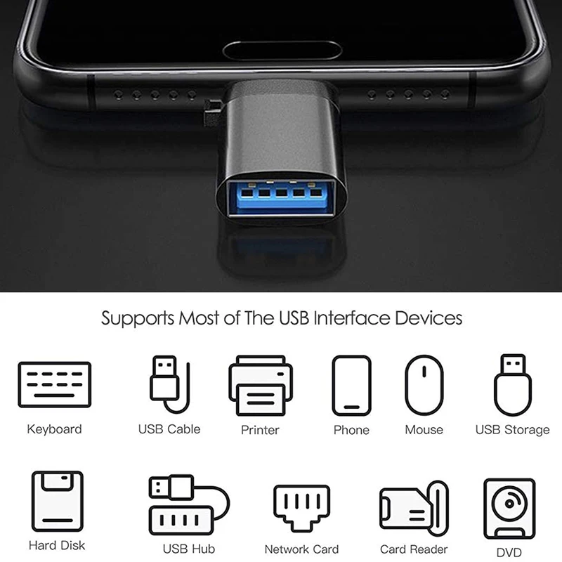 USB 3.0 to Type C Adapter OTG Portable Fast Speed Plug and Play for Mouse Keyboard H-best
USB 3.0 to Type C Adapter OTG Portable Fast Speed Plug and Play for Mouse Keyboard H-best