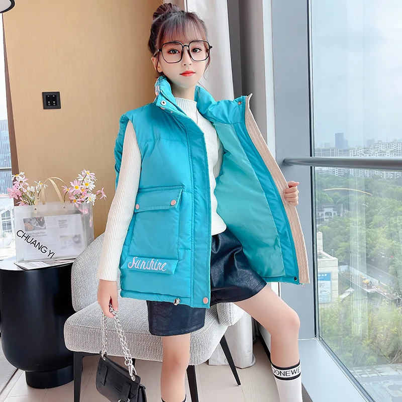 Kids Soft Warm Vest Coat Solid Children Clothing Warm High Collar Sleeveless Jacket Teenage Boy Girl Fashion Trend New Outerwear
Kids Soft Warm Vest Coat Solid Children Clothing Warm High Collar Sleeveless Jacket Teenage Boy Girl Fashion Trend New Outerwear
