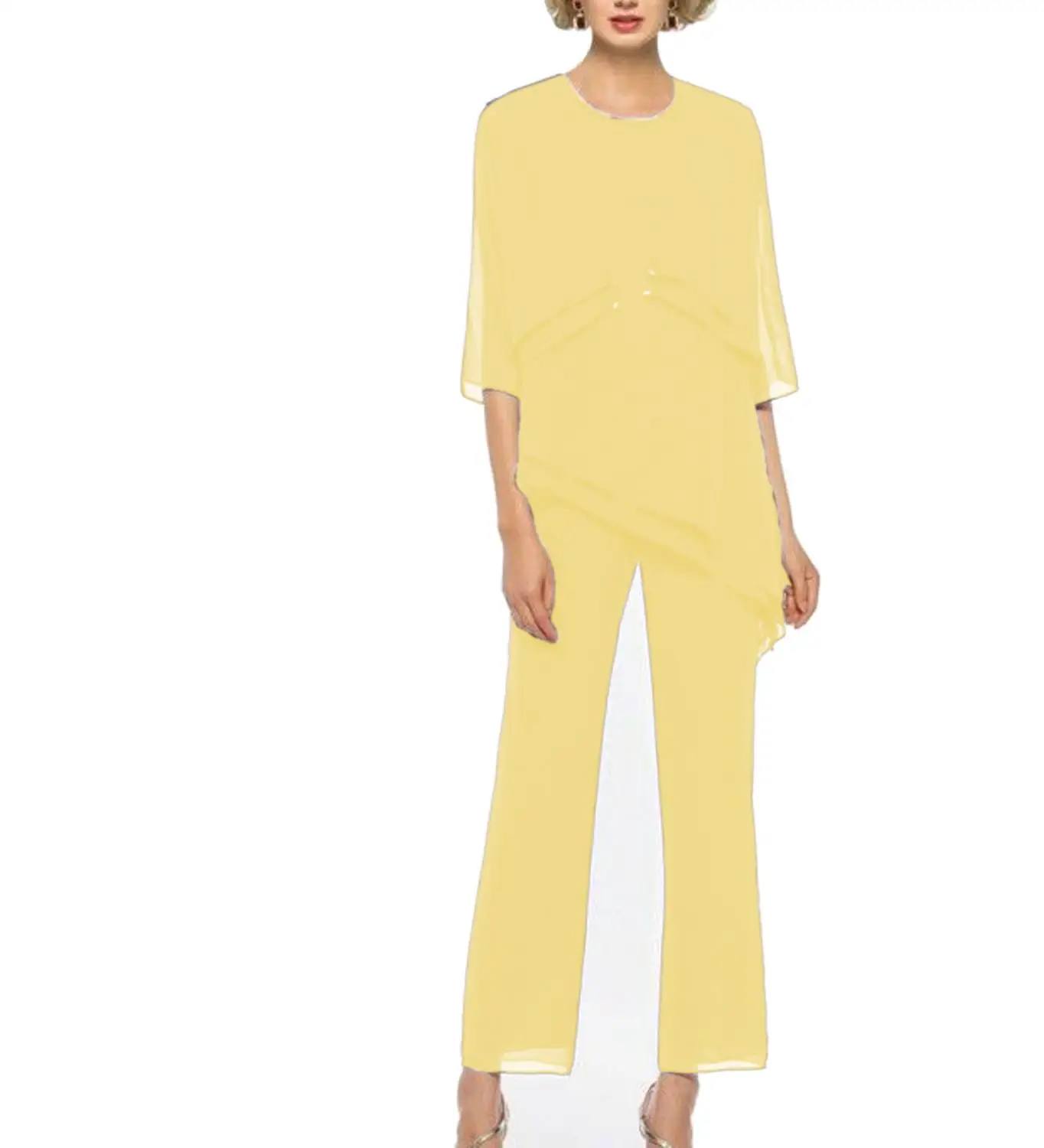 3 Pieces Fashion Tiered Crystal Purple Chiffon Mother of the Bride Dress Pants suit with Jacket Outfit Half Sleeves for Wedding
3 Pieces Fashion Tiered Crystal Purple Chiffon Mother of the Bride Dress Pants suit with Jacket Outfit Half Sleeves for Wedding