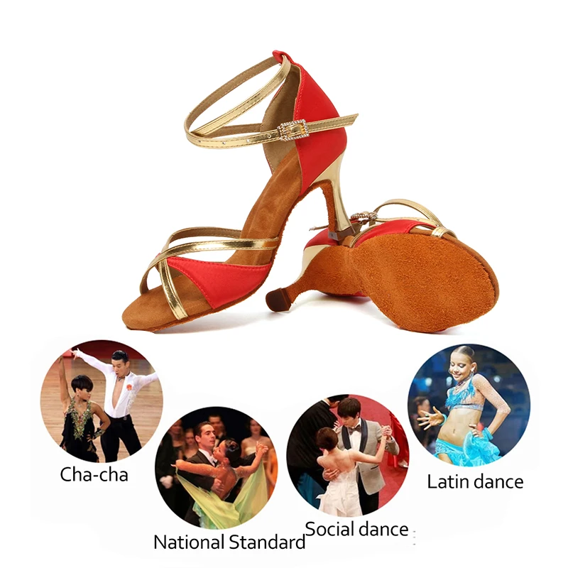 Женская обувь для латинских танцев Танцевальная на высоком каблуке танго с