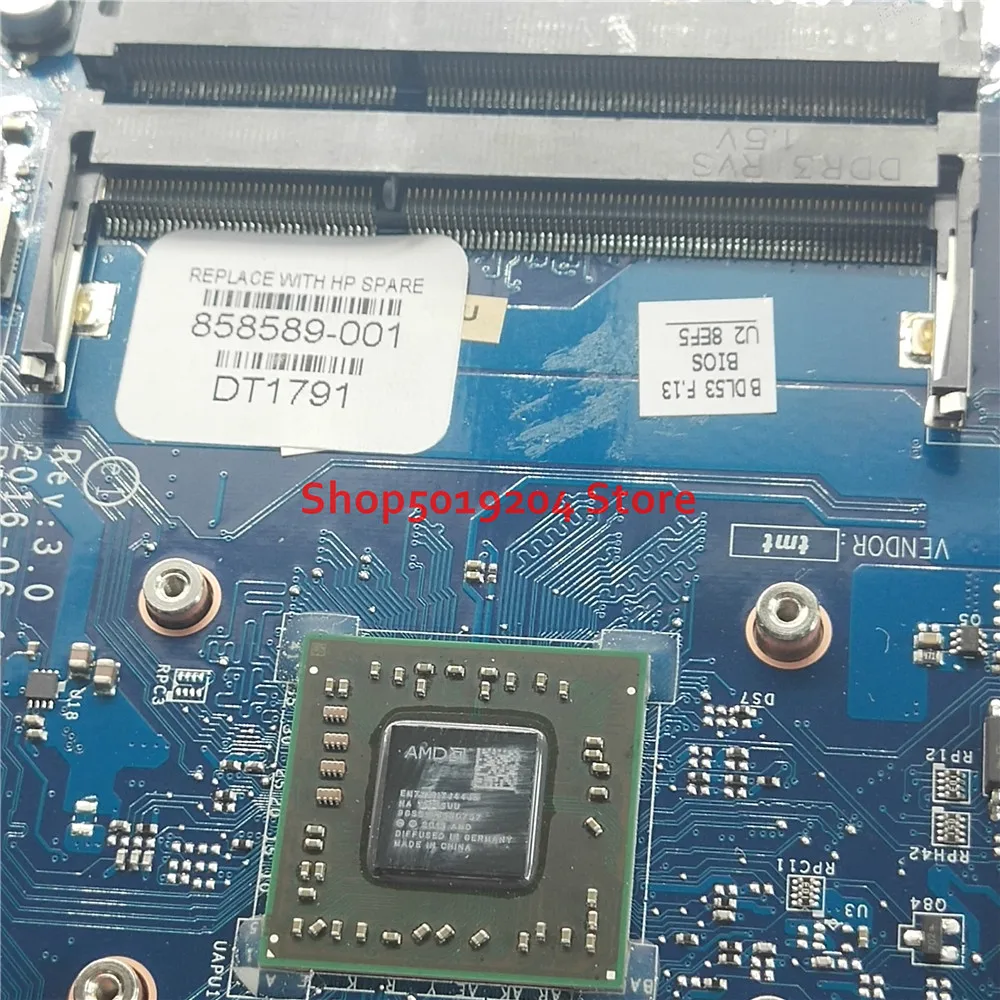 Материнская плата для ноутбука HP 255 G5 15-BA с процессором E2-7110 858589-601 858589-001 BDL51 |