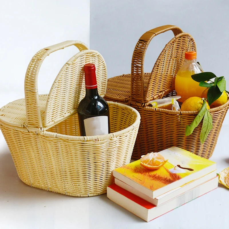 Корзина для хранения, ротанговая ручная корзина с крышкой, корзина для фруктов, корзина для очистки отеля
Корзина для хранения, ротанговая ручная корзина с крышкой, корзина для фруктов, корзина для очистки отеля