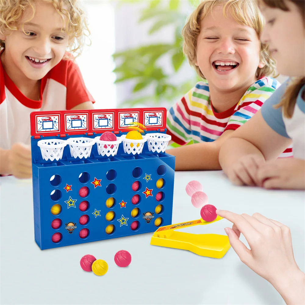 

Connect 4 Shot Board Game Desktop Games Children Portable Four Continuous Bouncing Ball Two Player Puzzle Game Children Toy Gift