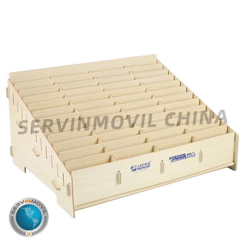 B48 Mutifunctional Wooden Storage Box Trapezoid Bottom Intaglio Design Desktop Phone Repair Parts Organizer 
B48 Mutifunctional Wooden Storage Box Trapezoid Bottom Intaglio Design Desktop Phone Repair Parts Organizer