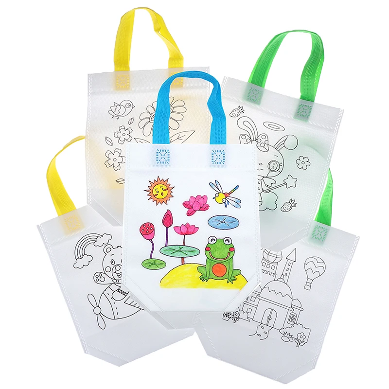 Painted Handbag Non-woven Coloring Pictures Kindergarten Child Graffiti Material
Painted Handbag Non-woven Coloring Pictures Kindergarten Child Graffiti Material