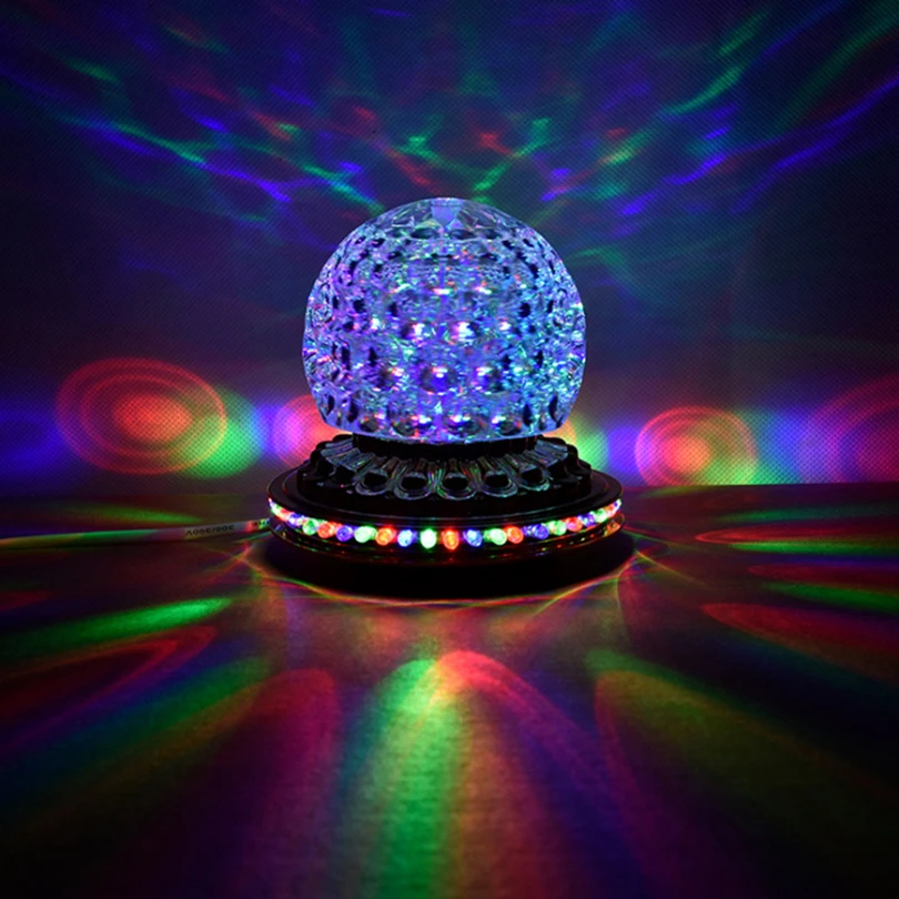 

Вращающийся цветной светодиодный сценический мини-светильник, освесветильник для дома, Рождества, вечевечерние, диджея, диско Эффект, Крис...