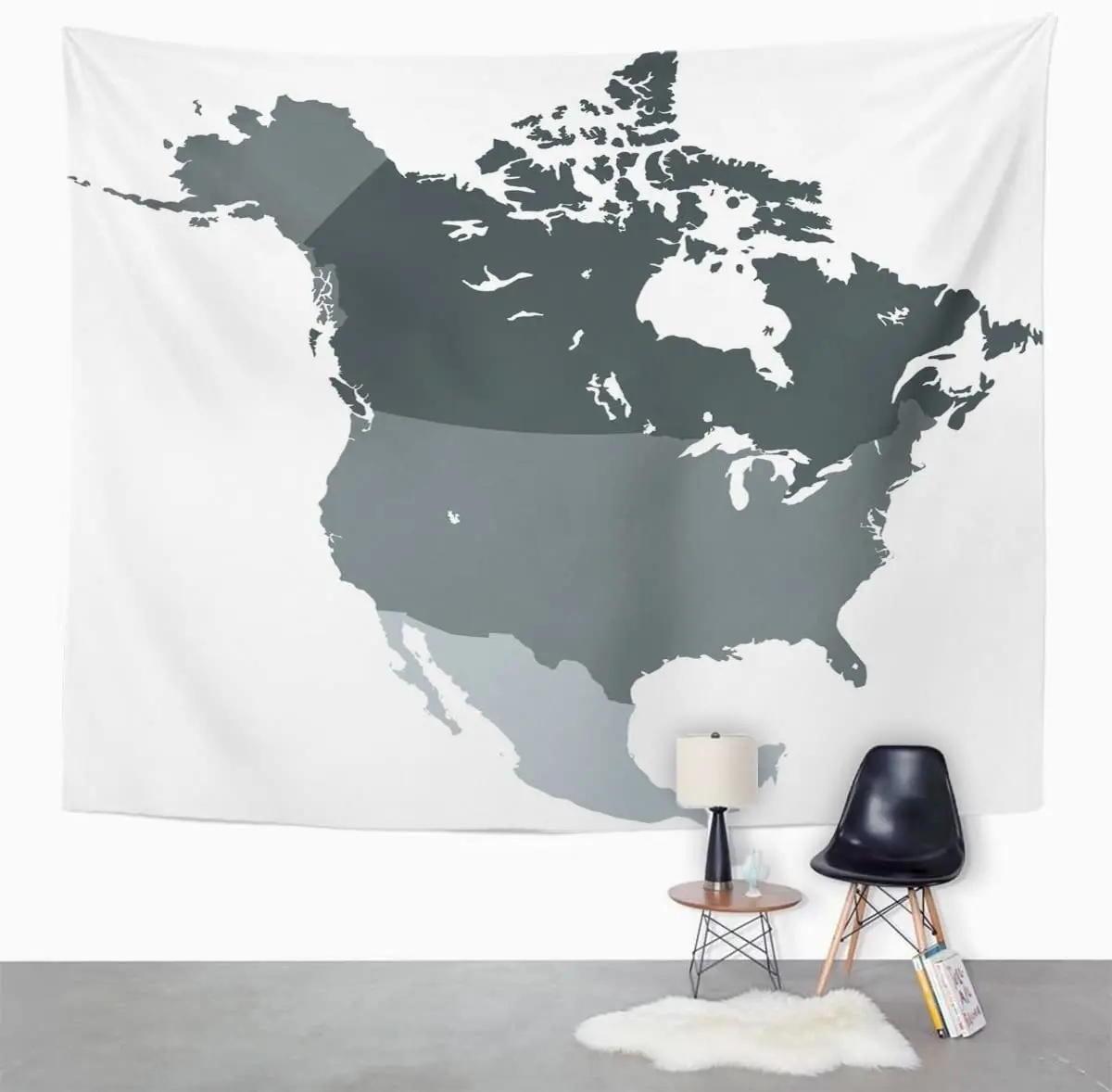 Mexico North America Map Canada USA World Abstract Alaska Tapestry Home Decor Wall Hanging for Living Room Bedroom Dorm 50x60 | Дом и сад