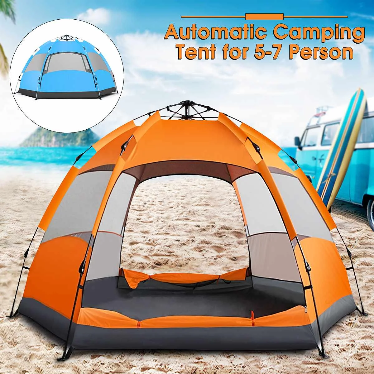 NEW Waterproof 5-8 People Automatic Instant Up Camping Tent Family Hiking Tent Anti UV Awning Tents Outdoor Sunshelter
NEW Waterproof 5-8 People Automatic Instant Up Camping Tent Family Hiking Tent Anti UV Awning Tents Outdoor Sunshelter