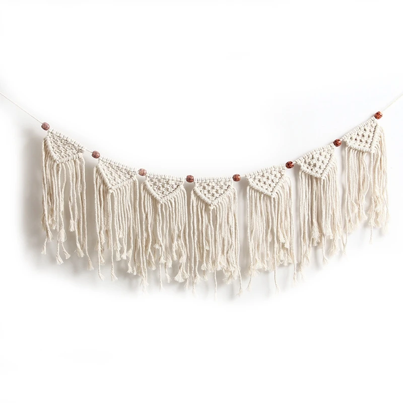 Wall Hanging Macrame Curtain Fringe Banner Bohemian Wall Decor Woven Tapestry Home Decoration for Wedding Bedroom
Wall Hanging Macrame Curtain Fringe Banner Bohemian Wall Decor Woven Tapestry Home Decoration for Wedding Bedroom