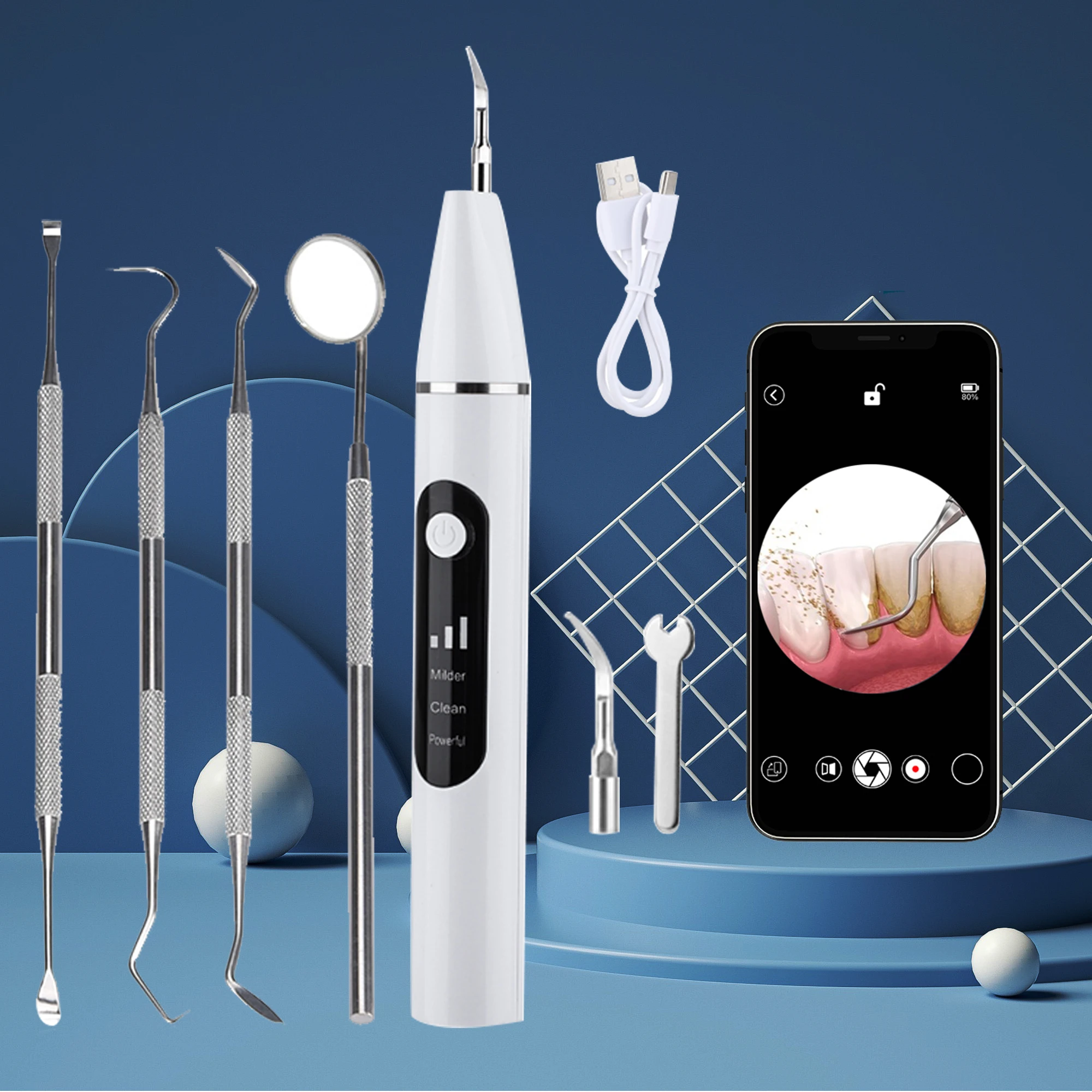Visual Ultrasonic Irrigator Dental Scaler Calculus Oral Tartar Remover Tooth Stain Cleaner LED Teeth Whitening Cleaning tools
Visual Ultrasonic Irrigator Dental Scaler Calculus Oral Tartar Remover Tooth Stain Cleaner LED Teeth Whitening Cleaning tools