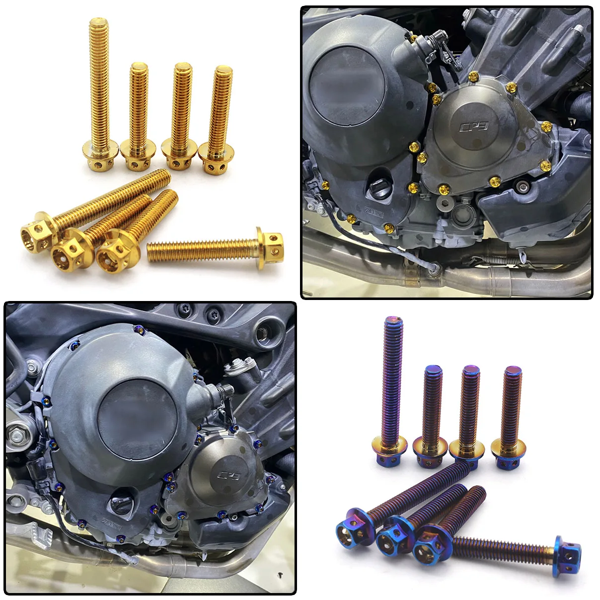 SEMSPEED Burned Blue Gold For YAMAHA MT-09 XSR900 MT09 FZ-09 2014-2019 2020 Motorcycle Stainless Steel Engine Cover Screws Bolts
SEMSPEED Burned Blue Gold For YAMAHA MT-09 XSR900 MT09 FZ-09 2014-2019 2020 Motorcycle Stainless Steel Engine Cover Screws Bolts