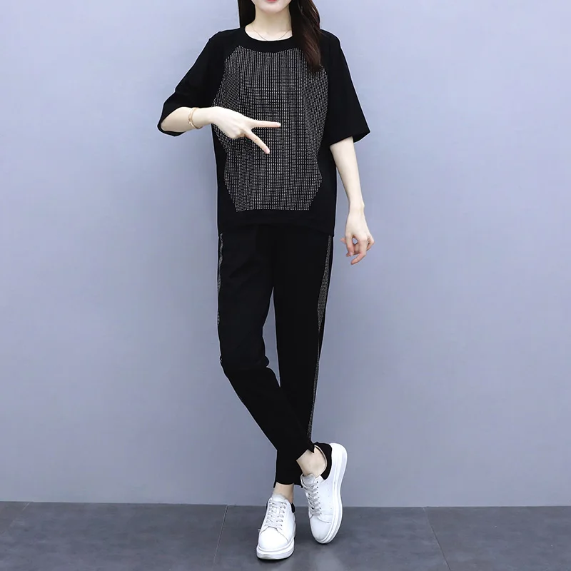 2021 летний комплект из двух предметов для женщин модный топ с короткими рукавами стразы комплект из 2 частей для женщин с завышенной талией, п...
2021 летний комплект из двух предметов для женщин модный топ с короткими рукавами стразы комплект из 2 частей для женщин с завышенной талией, п...