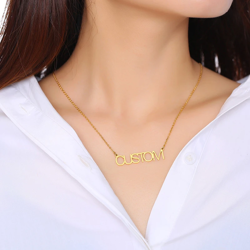 Custome Name Necklace Stainless Steel Peraonalized Jewelry Handmade Perdant For Women Men Best Birthday Gift
Custome Name Necklace Stainless Steel Peraonalized Jewelry Handmade Perdant For Women Men Best Birthday Gift