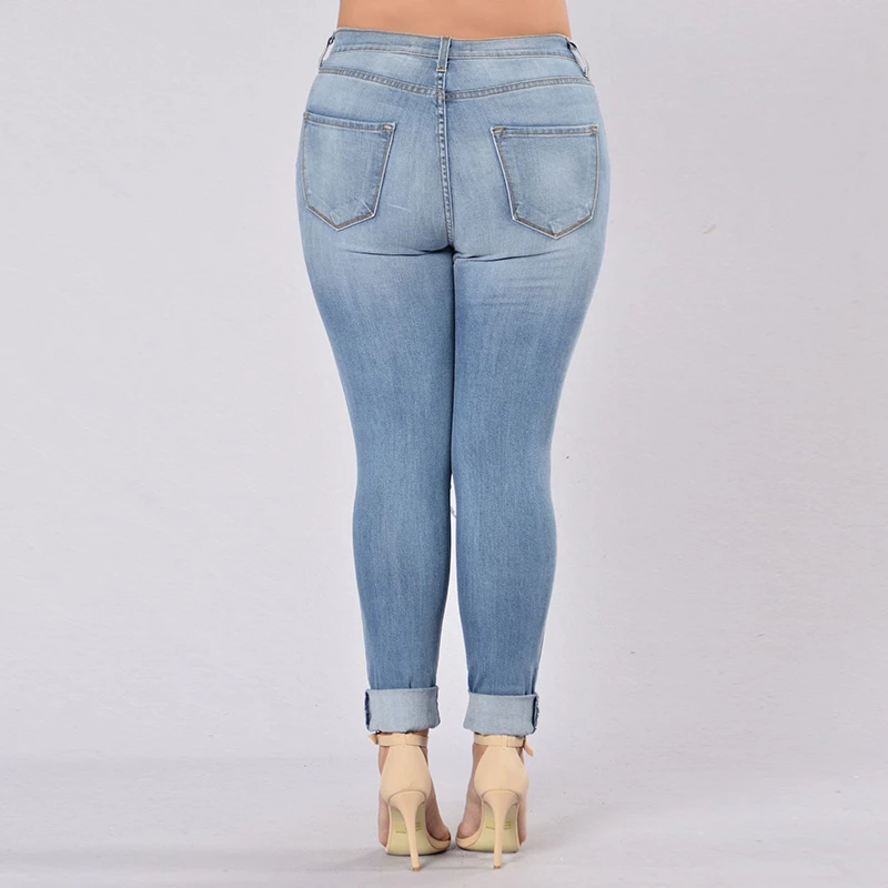 Dilusoo Women Ripped Plus Size Jeans Pants Skinny Elastic Pencil Pants Woman High Waist Hole Large Size Casual Denim Jeans Lady
Dilusoo Women Ripped Plus Size Jeans Pants Skinny Elastic Pencil Pants Woman High Waist Hole Large Size Casual Denim Jeans Lady