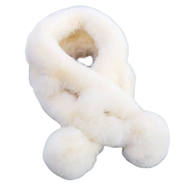 Womens Winter Thicken Plush Cross Loophole Collar Scarf Solid Color Windproof Pompom Ball Wrap Around Neck Warmer Neckerchief
Womens Winter Thicken Plush Cross Loophole Collar Scarf Solid Color Windproof Pompom Ball Wrap Around Neck Warmer Neckerchief