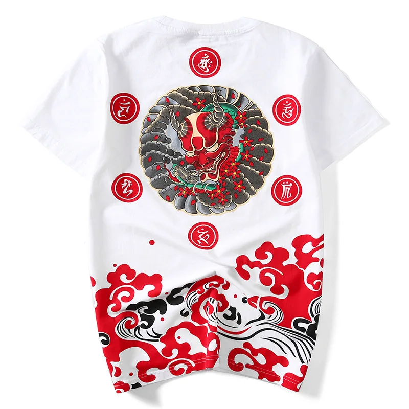 Japanese Devil Wave Ukiyo-E Harajuku Style Cotton Loose Large Size Summer New Men's T-shirt Chinese Style
Japanese Devil Wave Ukiyo-E Harajuku Style Cotton Loose Large Size Summer New Men's T-shirt Chinese Style