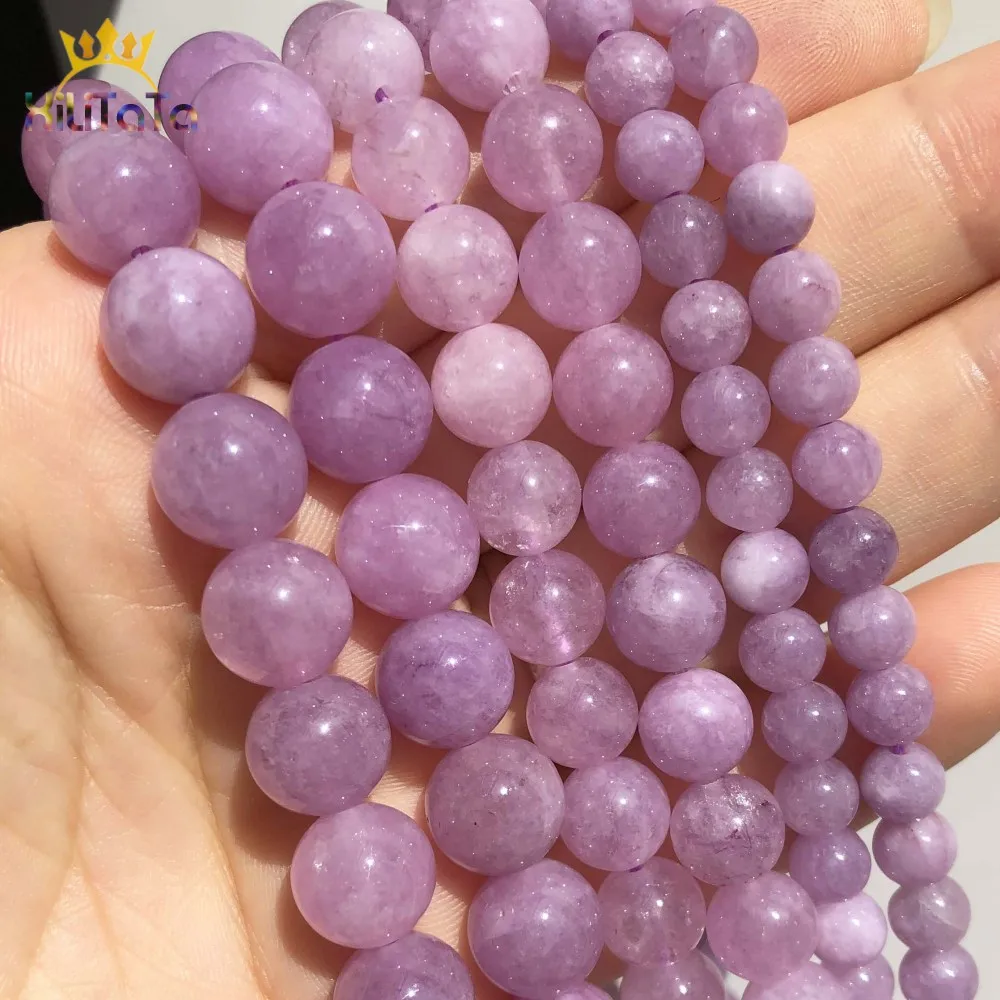 Natural Chalcedony Stone Purple Jades Loose Spacer Beads For Jewelry Making DIY Round Angelite Beads Bracelet 15'' 4 6 8 10 12mm
Natural Chalcedony Stone Purple Jades Loose Spacer Beads For Jewelry Making DIY Round Angelite Beads Bracelet 15'' 4 6 8 10 12mm