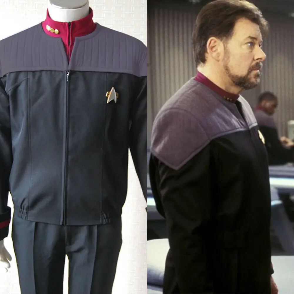 Костюм для косплея «Звездный путь», куртка, штаны, рубашка, значок, карнавальные костюмы на Хэллоуин 
Костюм для косплея «Звездный путь», куртка, штаны, рубашка, значок, карнавальные костюмы на Хэллоуин