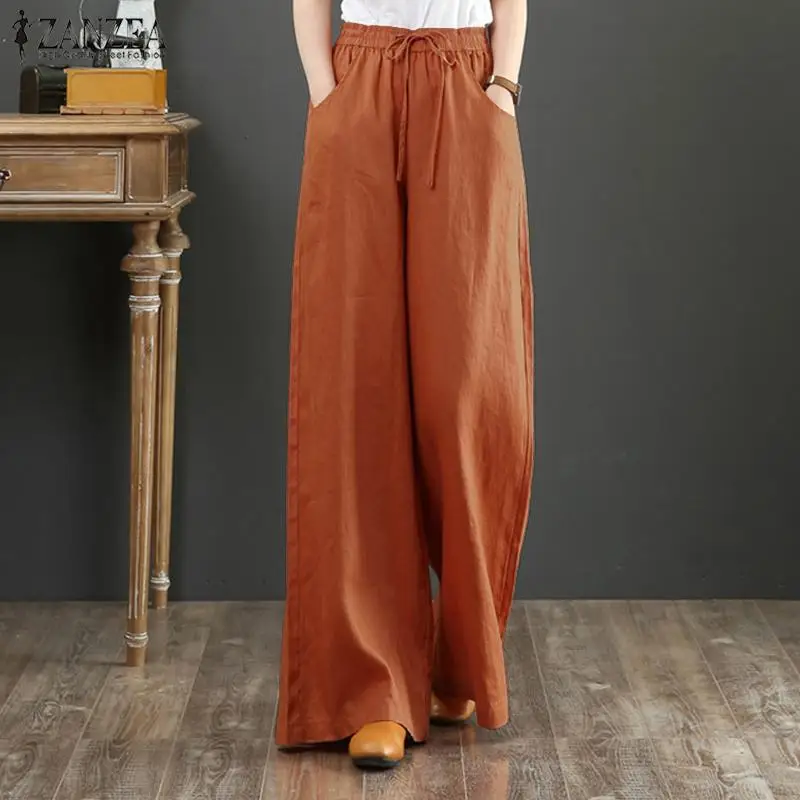 Oversized Solid Long Harem Palazzo Elegant Summer Wide Leg OL Pants ZANZEA Women Casual High Waist Long Trousers Loose Pantalon 
Oversized Solid Long Harem Palazzo Elegant Summer Wide Leg OL Pants ZANZEA Women Casual High Waist Long Trousers Loose Pantalon
