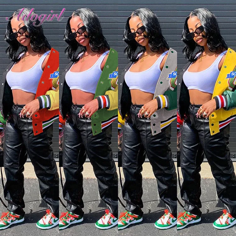 Куртка женская короткая бейсбольная с длинным рукавом и надписью, Y2k
Куртка женская короткая бейсбольная с длинным рукавом и надписью, Y2k