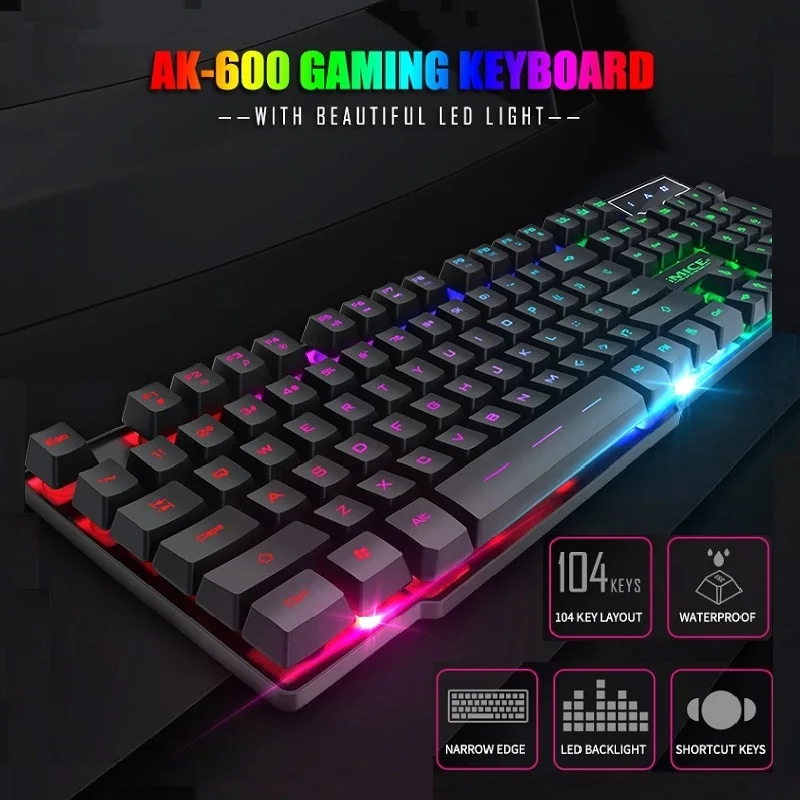 Игровая клавиатура RGB светильник 104 клавиши, водонепроницаемые колпачки для Геймерской стандартной люминесцентной клавиатуры
Игровая клавиатура RGB светильник 104 клавиши, водонепроницаемые колпачки для Геймерской стандартной люминесцентной клавиатуры