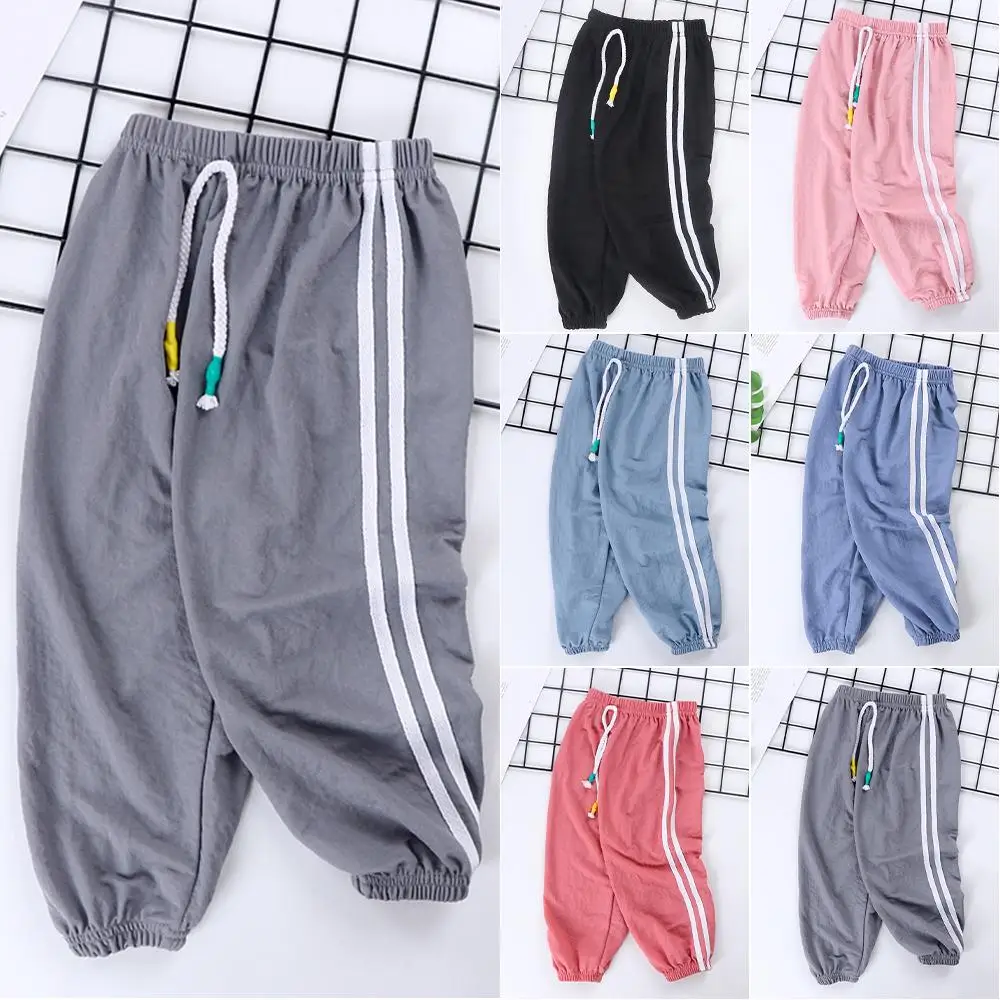Striped Boys Girls Drawstring Waist Long Trousers Kids Casual Loose Jogger Pants
Striped Boys Girls Drawstring Waist Long Trousers Kids Casual Loose Jogger Pants
