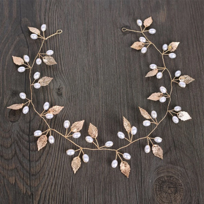 Women Pearl Bridal Headband Wedding Jewelry Gold Leaf Crystal Hair Accessories Headdress Hairstyle Gift Girl Bridal Headwear
Women Pearl Bridal Headband Wedding Jewelry Gold Leaf Crystal Hair Accessories Headdress Hairstyle Gift Girl Bridal Headwear