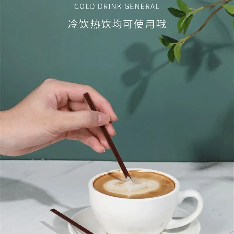 

Aixiangru 200/500PCS Dispersible Coffee Straw Stirring Hot Drink 3 Well Juice Soya-Bean Milk Food Grade PP Kitchen Accessories