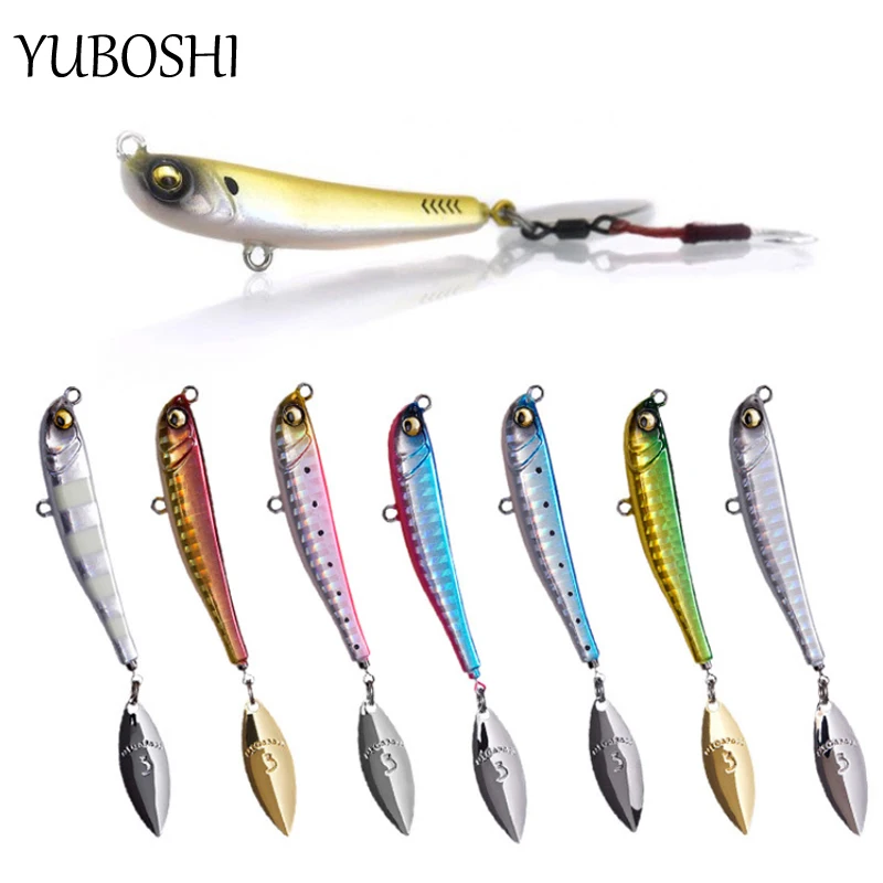 YUBOSHI 2022 New 1Pcs Rotating Metal VIB Fishing Lure Artificial Iron Plate Hard Hot Bait 30g/6.2CM Fishing Tackle
YUBOSHI 2022 New 1Pcs Rotating Metal VIB Fishing Lure Artificial Iron Plate Hard Hot Bait 30g/6.2CM Fishing Tackle