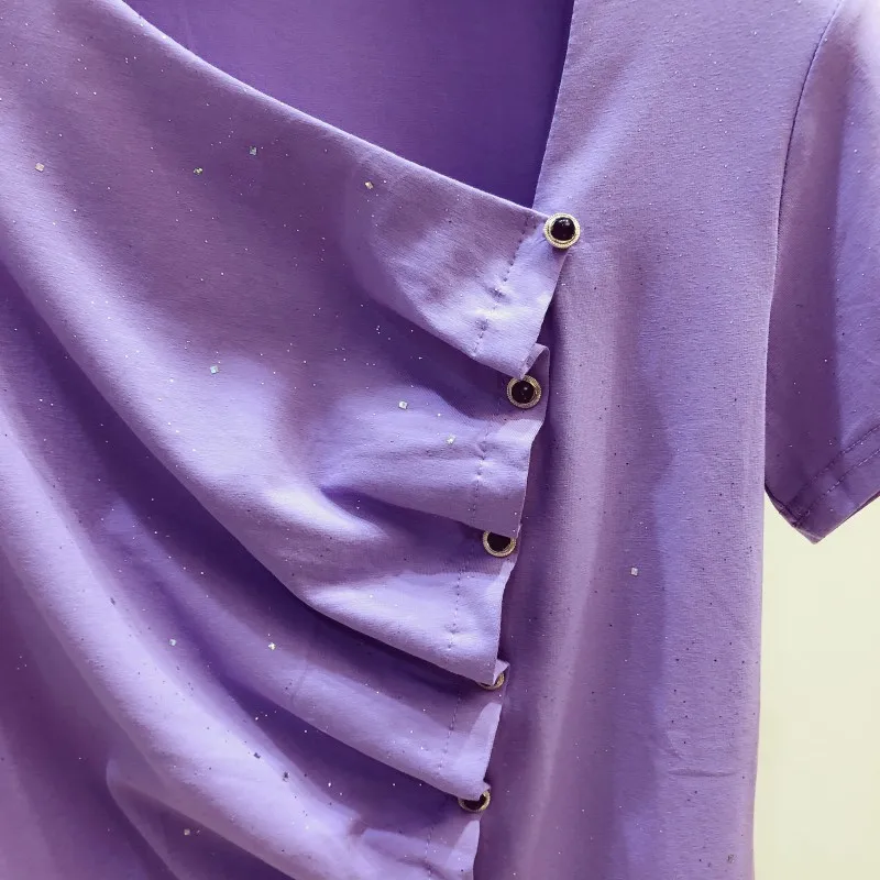 2021 Summer New Fashion Short Sleeve Cotton Purple T-shirt Women's Slimming Irregular Slit Top Fashion Plain Jumper White Tee
2021 Summer New Fashion Short Sleeve Cotton Purple T-shirt Women's Slimming Irregular Slit Top Fashion Plain Jumper White Tee