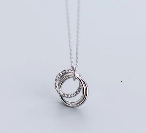 1pc 10mm 100% real Sterling Silver 925 Fine Jewelry Interlocking Three-Circles Geometric Pendant Necklace GTLX1827
1pc 10mm 100% real Sterling Silver 925 Fine Jewelry Interlocking Three-Circles Geometric Pendant Necklace GTLX1827