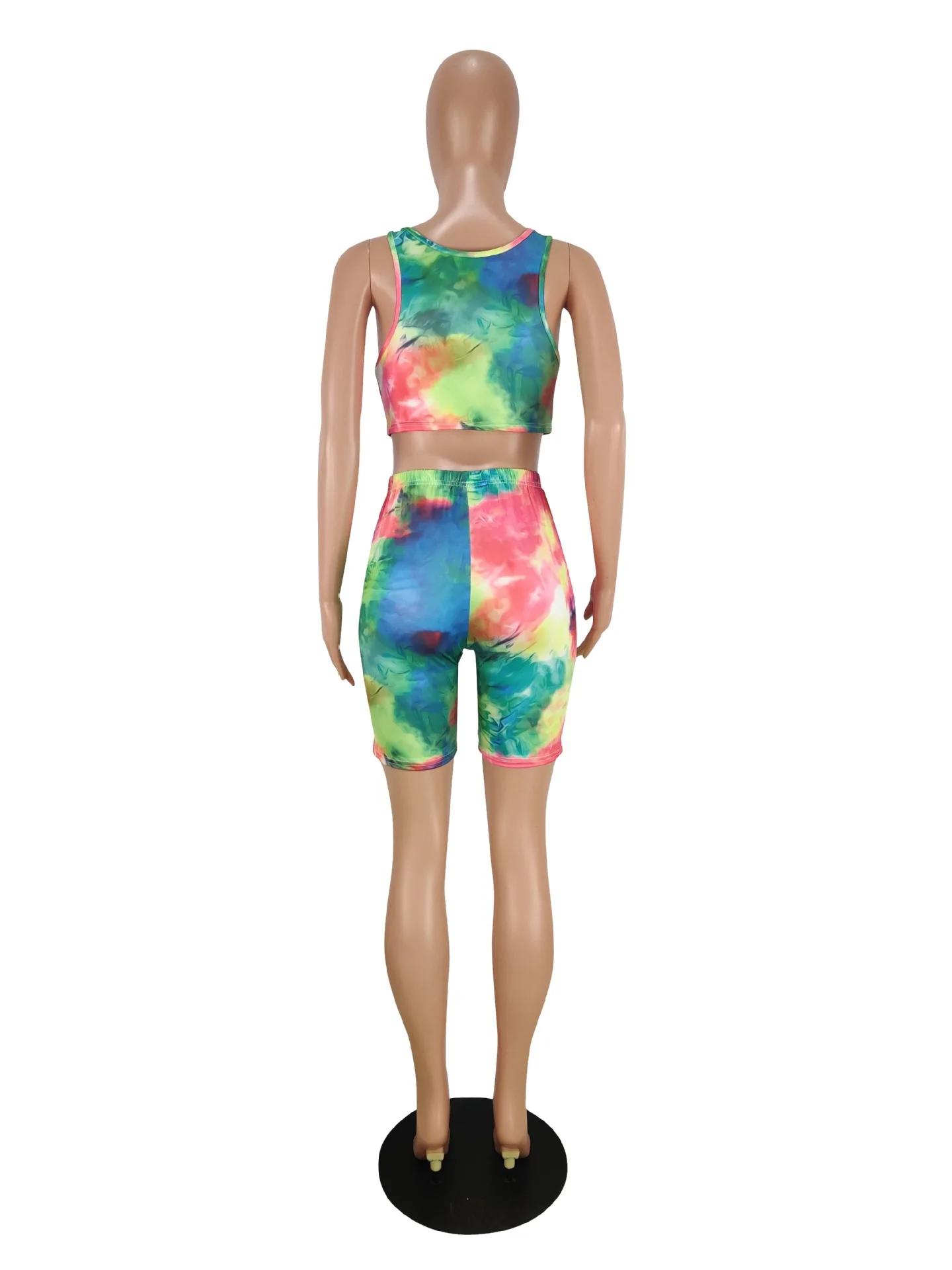 2020 Summer New Suit Tie-Dye Sportswear Vest Shorts Two-Piece European and American Women's Clothing
2020 Summer New Suit Tie-Dye Sportswear Vest Shorts Two-Piece European and American Women's Clothing