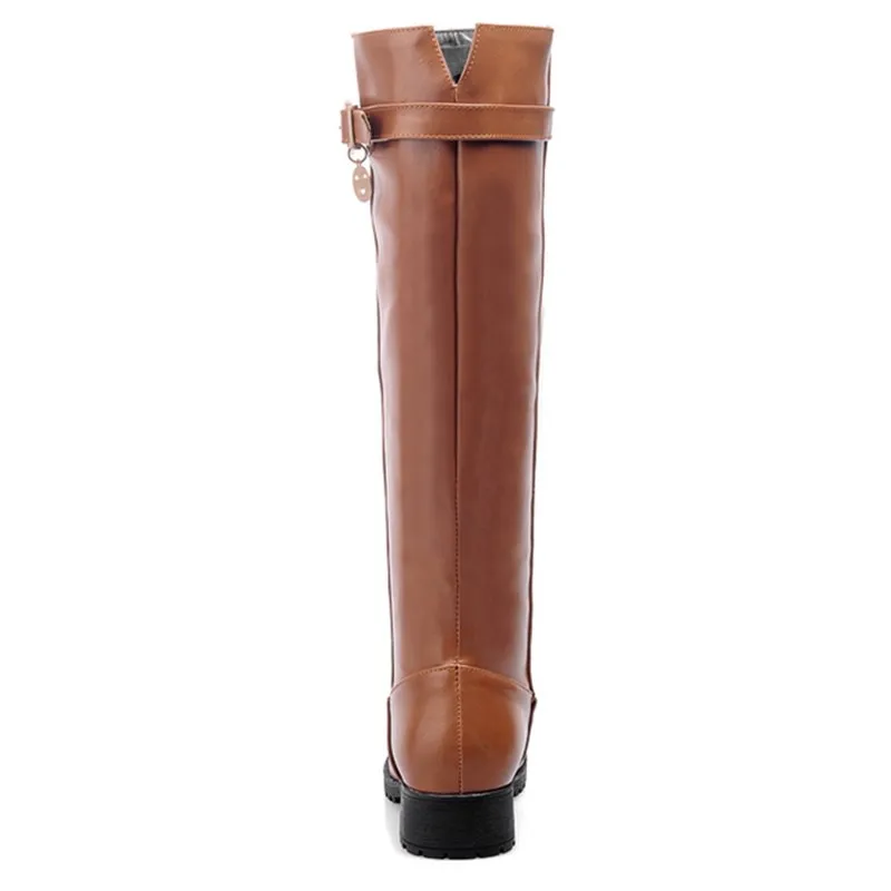 New Arrival Riding Boots low Heel warm plush non-slip Platform Winter Knee High Boots Women Metal belt buckle women work Boots
New Arrival Riding Boots low Heel warm plush non-slip Platform Winter Knee High Boots Women Metal belt buckle women work Boots