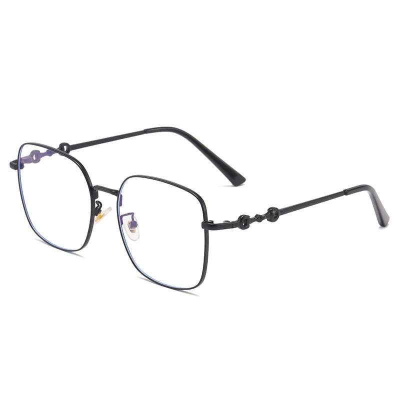 

Очки для компьютера модные очки с защитой от синего света ретро простые плоские зеркальные металлические очки оправа для оптических очков ...