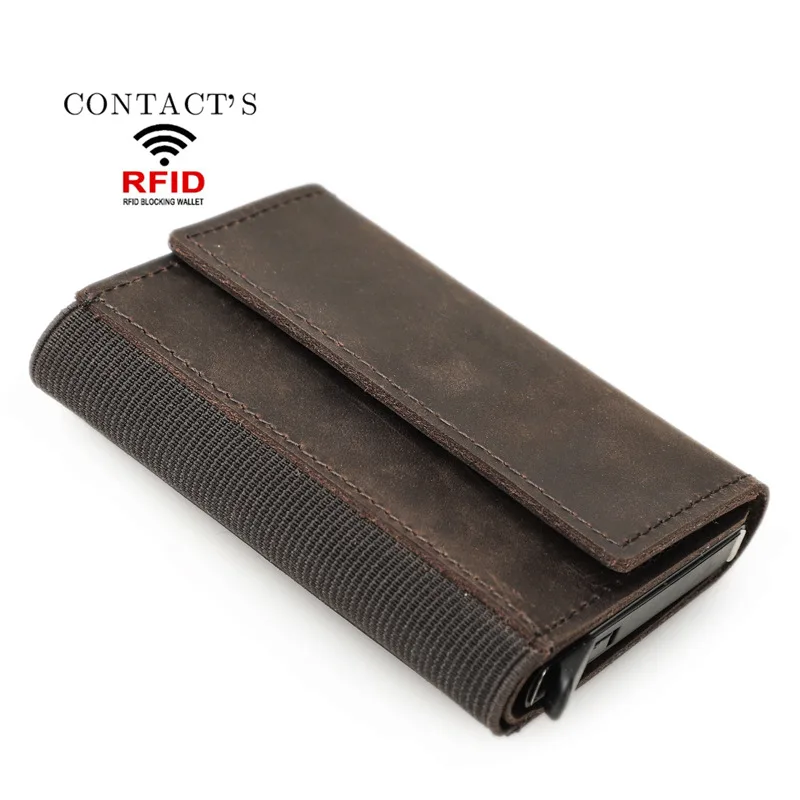 Retro Crazy Horse Hide RFID Anti Theft Brush Card Bag For Men Money Card Wallet
Retro Crazy Horse Hide RFID Anti Theft Brush Card Bag For Men Money Card Wallet
