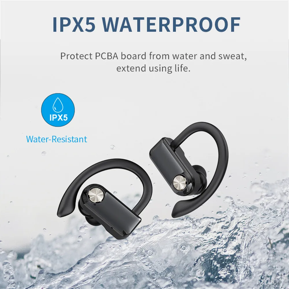 Wireless Earphone Bluetooth 5.1 HiFi Music Time 15 Hours Headphone Ear Hook Headset Display With Microphone IPX7 Waterproof
Wireless Earphone Bluetooth 5.1 HiFi Music Time 15 Hours Headphone Ear Hook Headset Display With Microphone IPX7 Waterproof