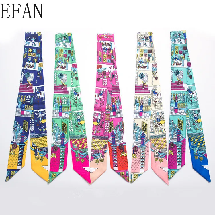 Silk Scarf Women Long Thin Ribbon Women's Sweet Cube Polka Dot Decorative Neckerchief Multi-Function Scarf Tie Bag
Silk Scarf Women Long Thin Ribbon Women's Sweet Cube Polka Dot Decorative Neckerchief Multi-Function Scarf Tie Bag